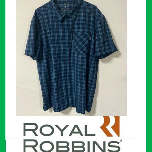 Royal Robbins Amp Lite Plaid Shirt - UPF 35+, Short Sleeve - Picture 1 of 5